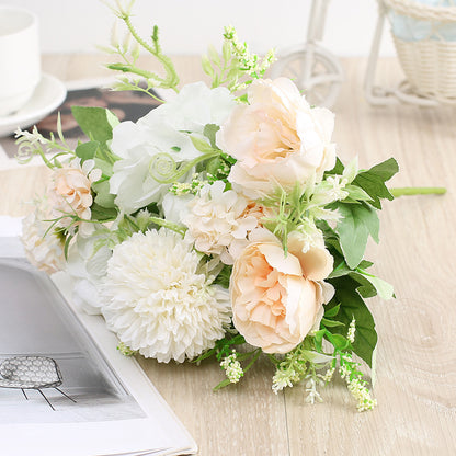 Artificial Rose and Peony Bouquet for Home Decor