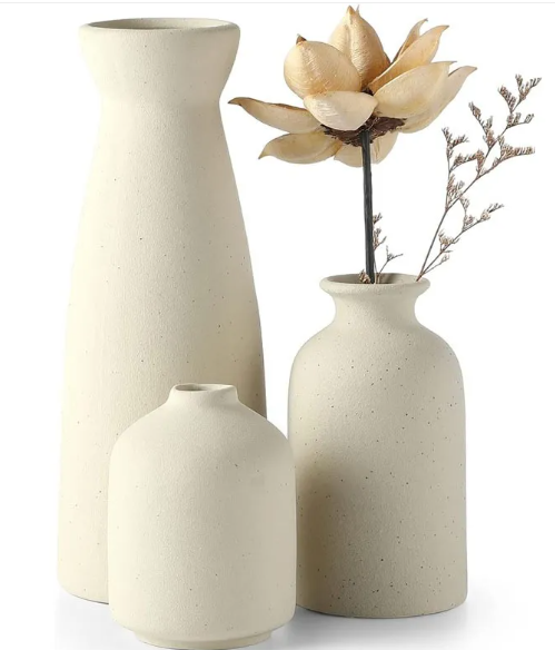 Modern Ceramic Vase Set (3-Piece)