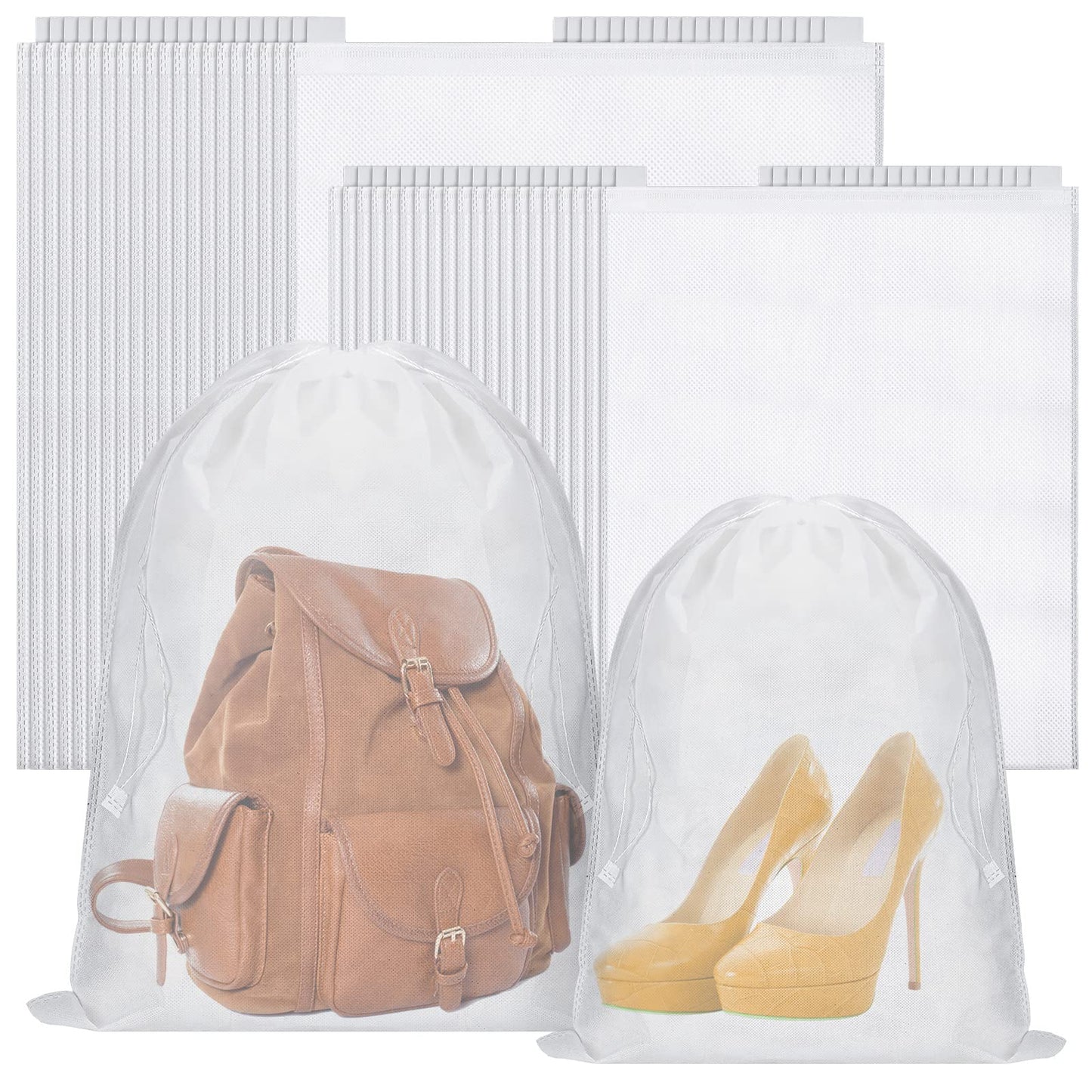 DustGuard Drawstring Storage Bags (40PCS)