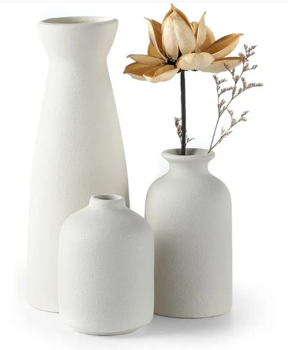 Modern Ceramic Vase Set (3-Piece)