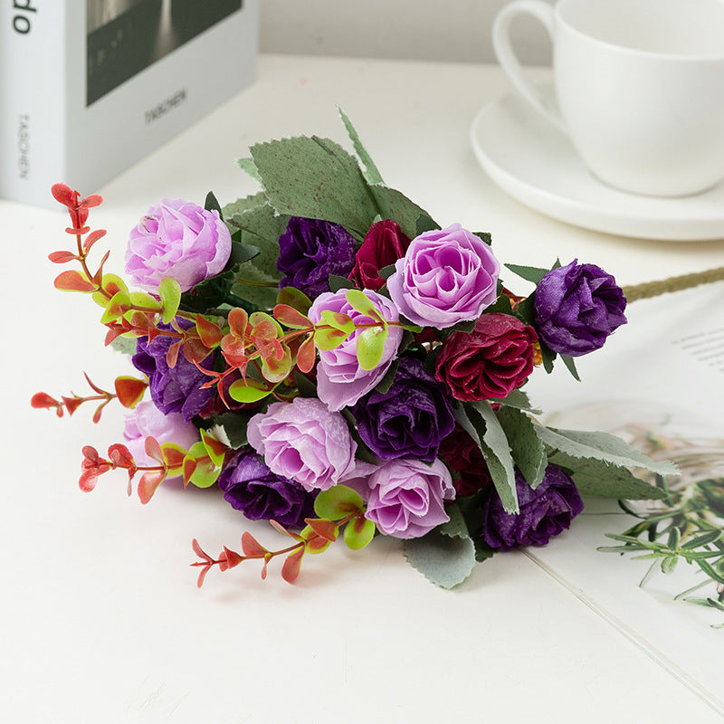 Artificial Rose and Peony Bouquet for Home Decor