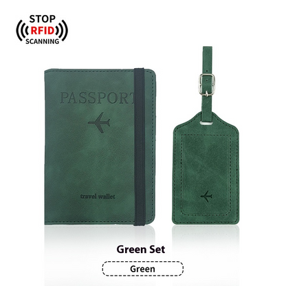TravelGuard Passport Holder & Luggage Tag Set