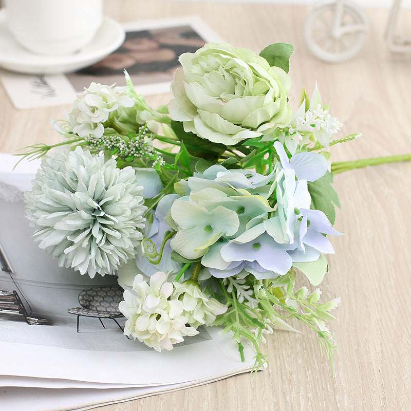 Artificial Rose and Peony Bouquet for Home Decor