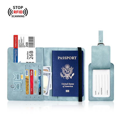TravelGuard Passport Holder & Luggage Tag Set